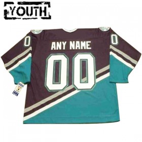 Camisola Anaheim Ducks Mighty Ducks Personalizado CCM Throwback Authentic - Criança